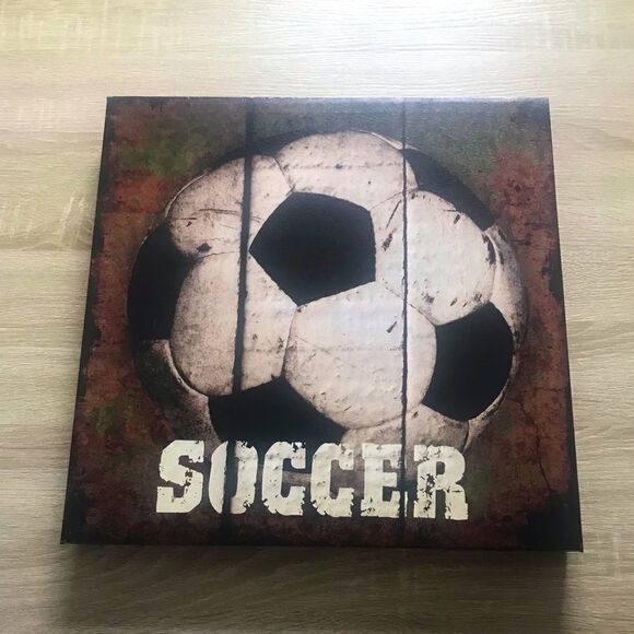 NWOT … “SOCCER” Canvas Wall Decor - Picture 1 of 2